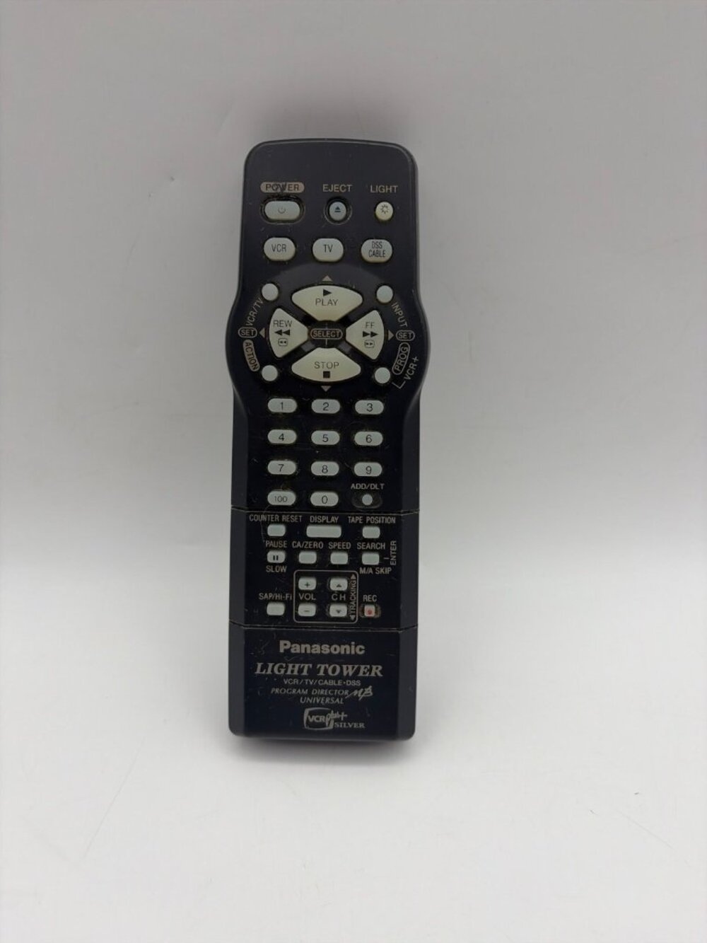 OEM Panasonic Light Tower VCR Plus+ Remote Control VCR/TV/Cable-DSS Tested Works